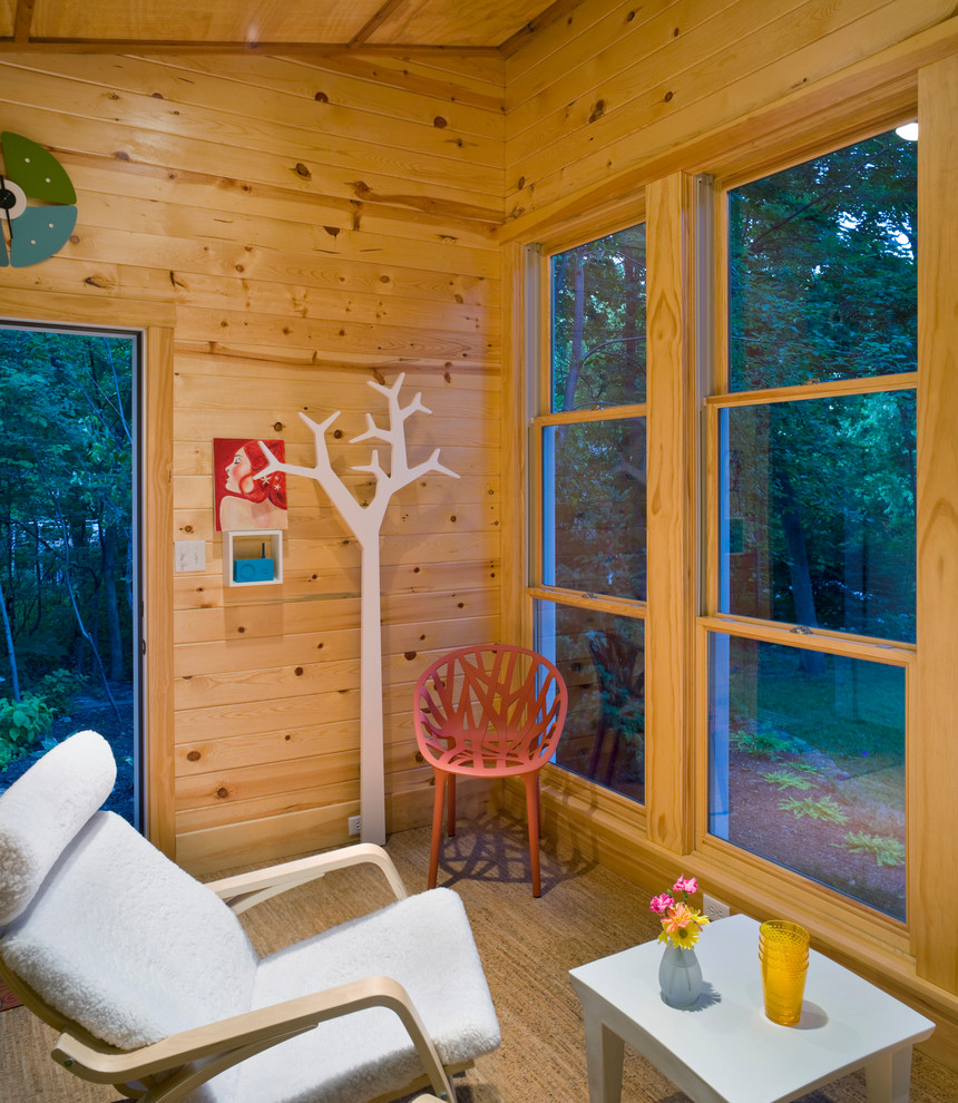 Sauna House Contemporary Family Room Kansas City by Design