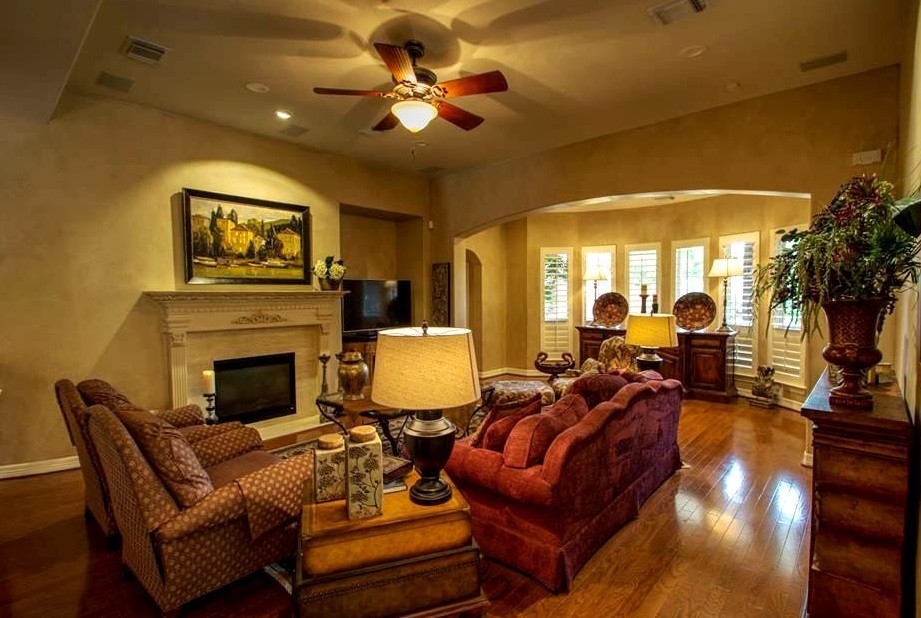 Eclectic family room photo in Houston