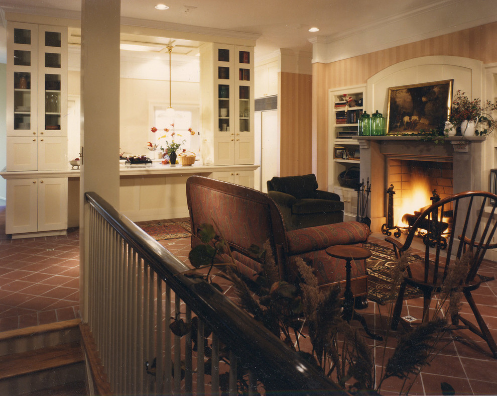 Inspiration for a timeless family room remodel in Providence