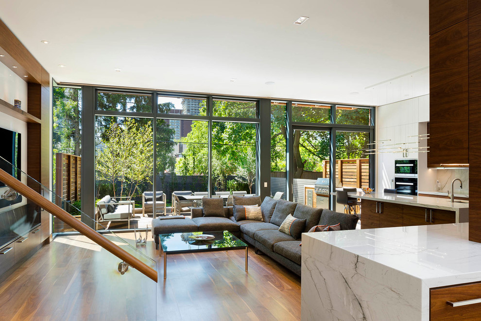 Sheldrake House Modern Family Room Toronto by Jillian Aimis