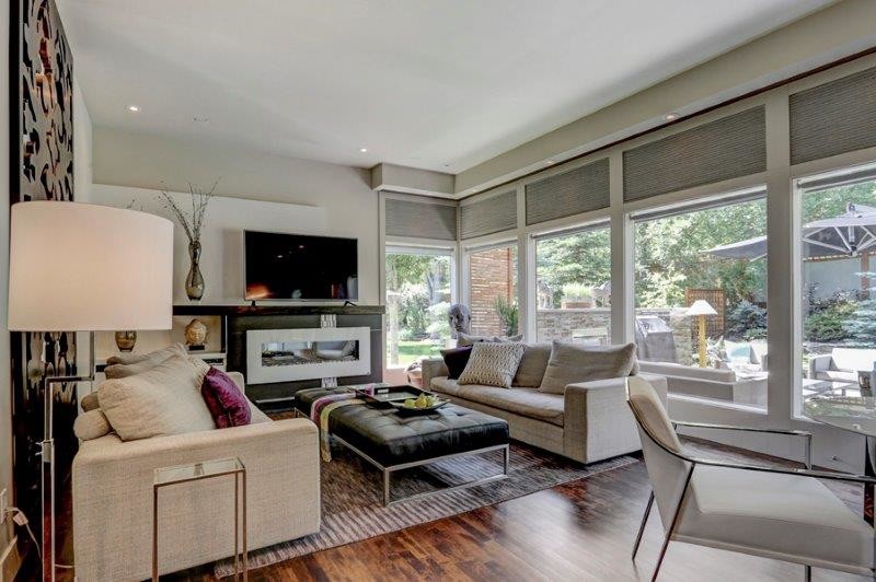 Sifton Boulevard Renovation Contemporary Family Room Calgary by