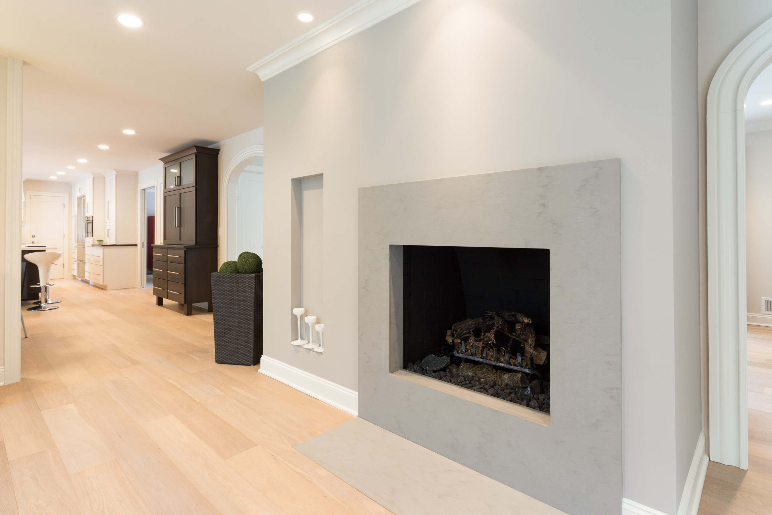 Solid Stone Fireplace - Photos u0026 Ideas | Houzz