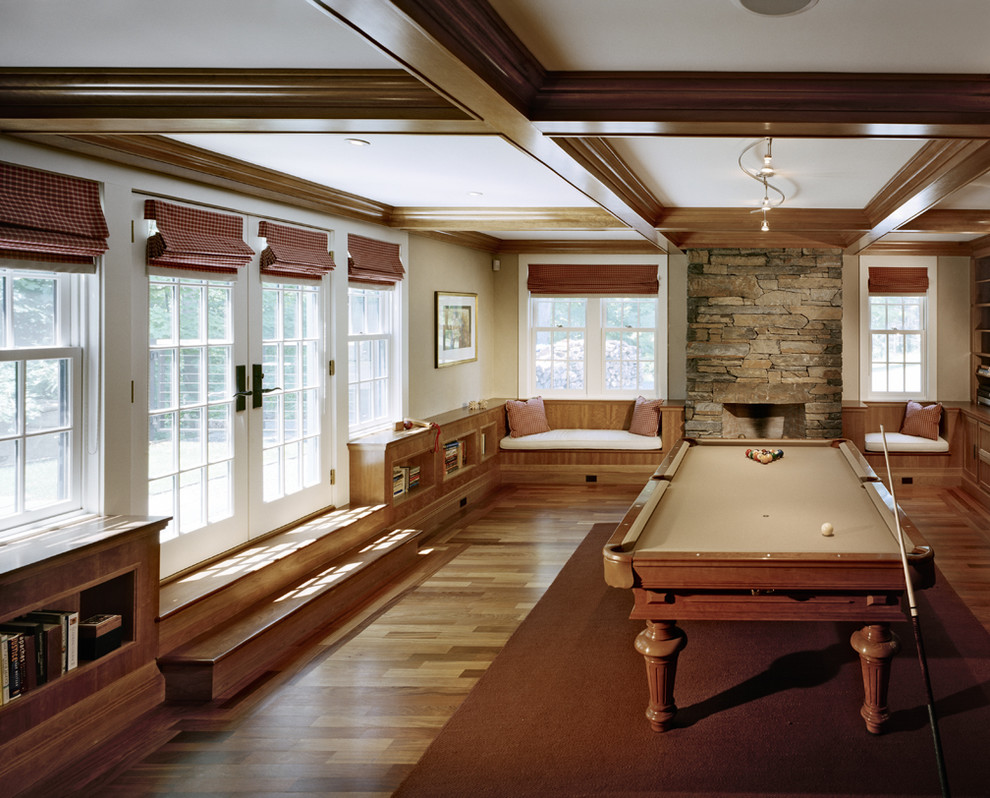 Farmhouse game room photo in Boston