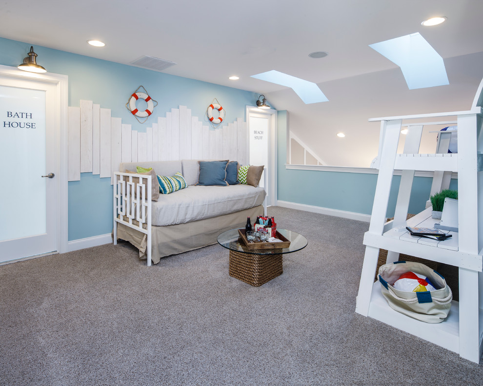 Family room - coastal family room idea in Wilmington