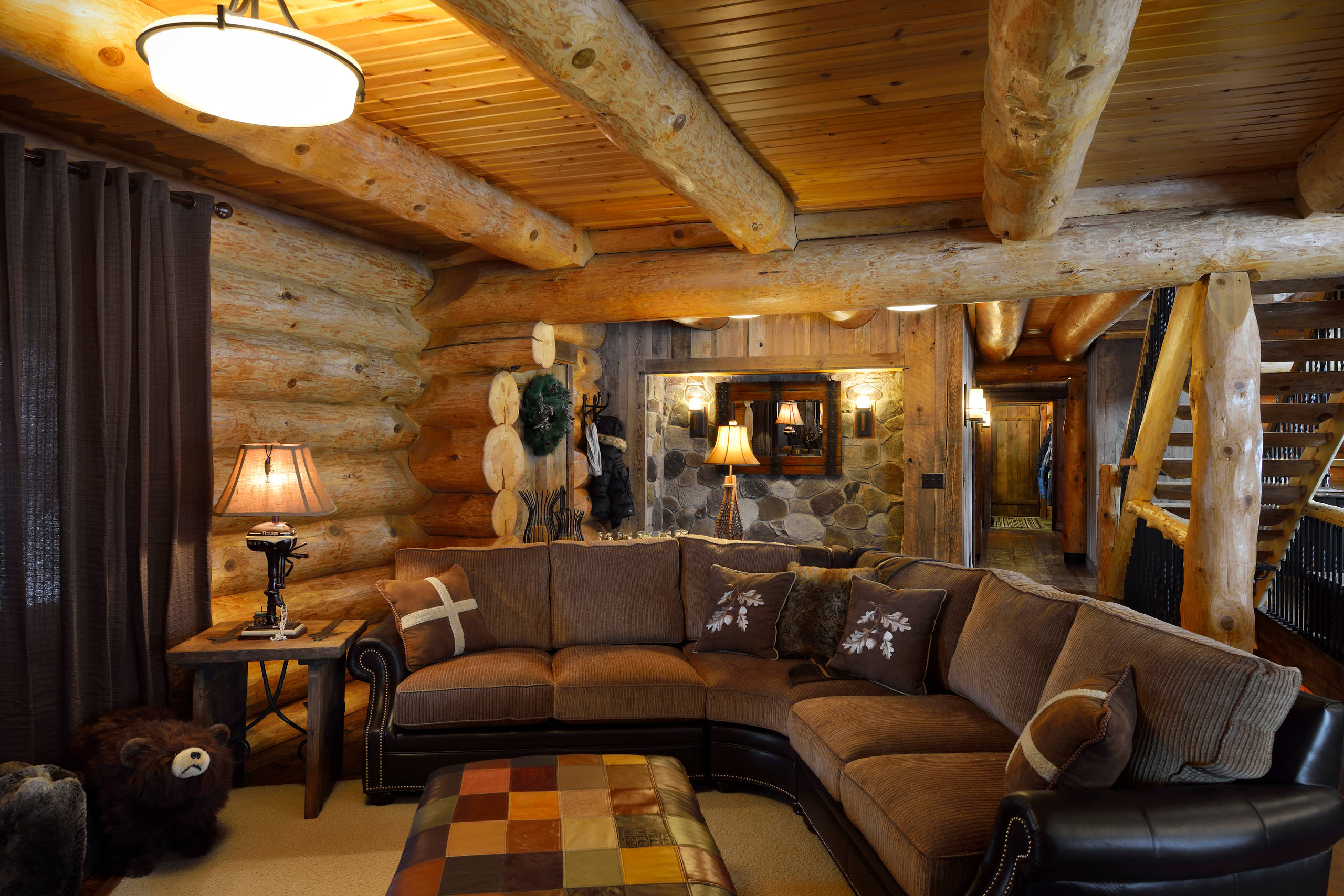 Rustic Log Cabin Curtains Houzz