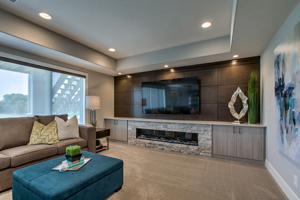 Street Of Dreams OMAHA Contemporary Family Room Omaha by Thomas