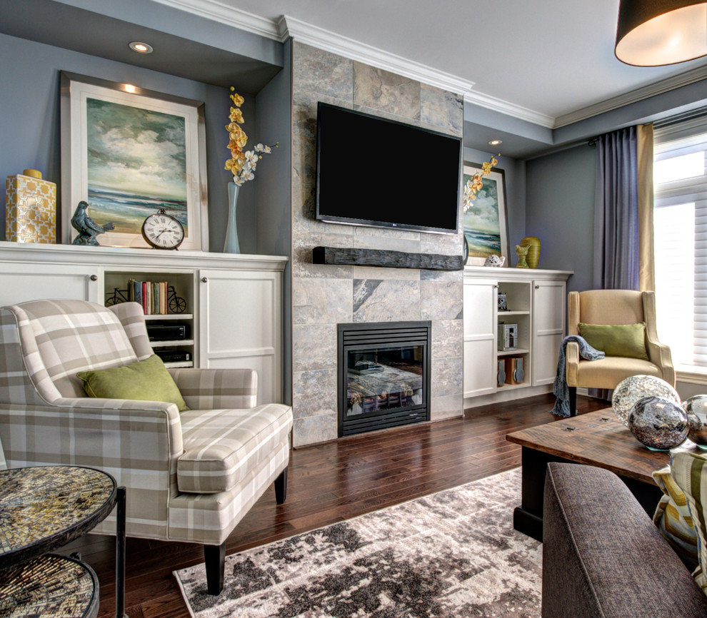 Suburban Contemporary Contemporary Family Room Toronto by Laura