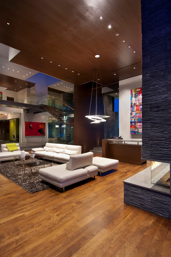 Inspiration for a contemporary family room remodel in Los Angeles