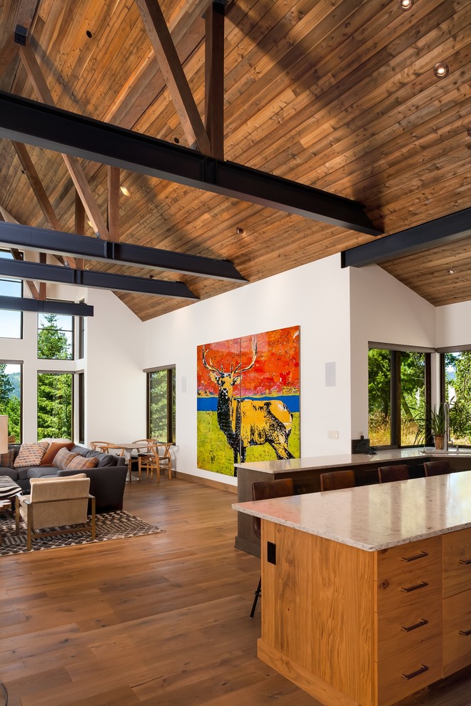 Suncadia Coal Mine Modern Rustic Family Room Seattle by 4D Architects Houzz