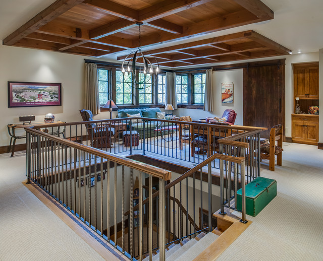 Swan Lake Estate Rustic Family Room Other by Stoddard