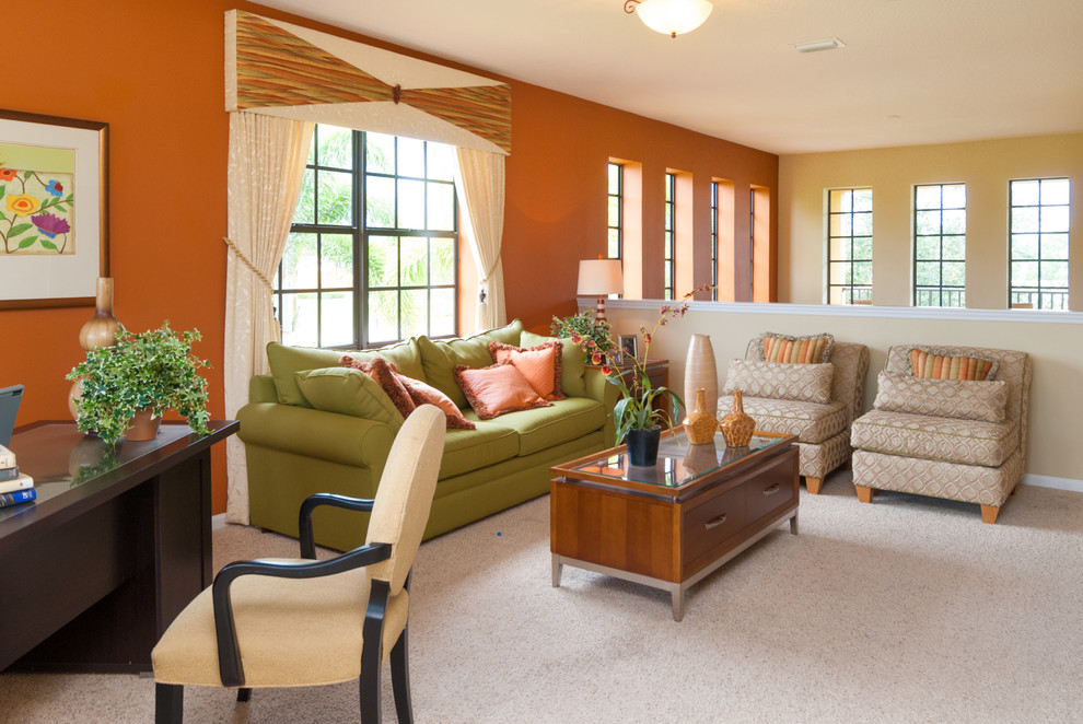 Inspiration for a timeless family room remodel in Orlando