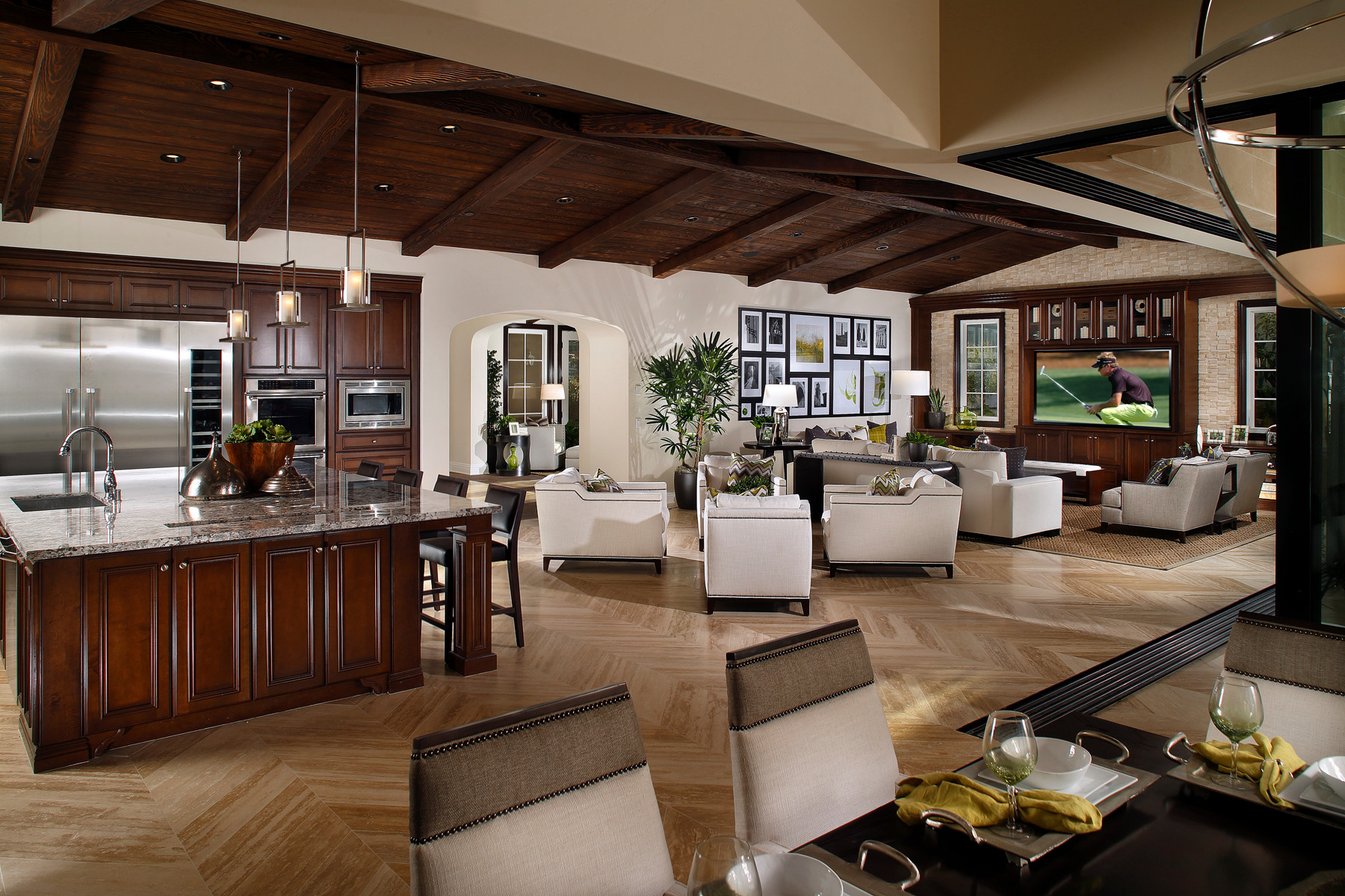 The Estates At Del Sur Plan 2 By Standard Pacific Homes Mediterranean Family Room San Diego By Pacific Dimensions Inc Houzz