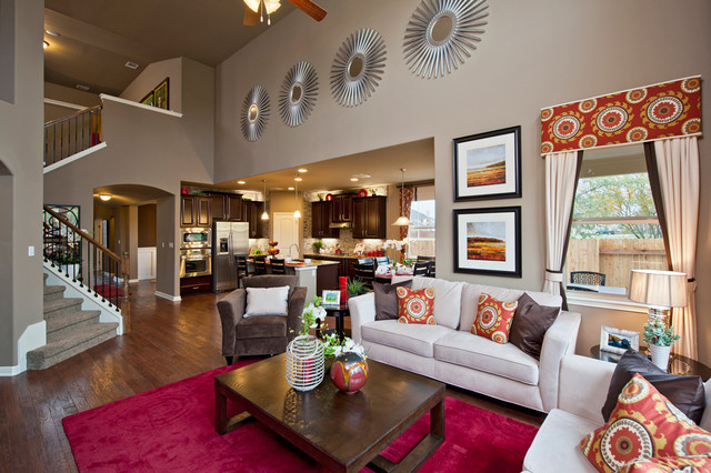The Glen Rose Plan At Parkside Mayfield Austin Tx Traditional Family Room By Meritage Homes Houzz