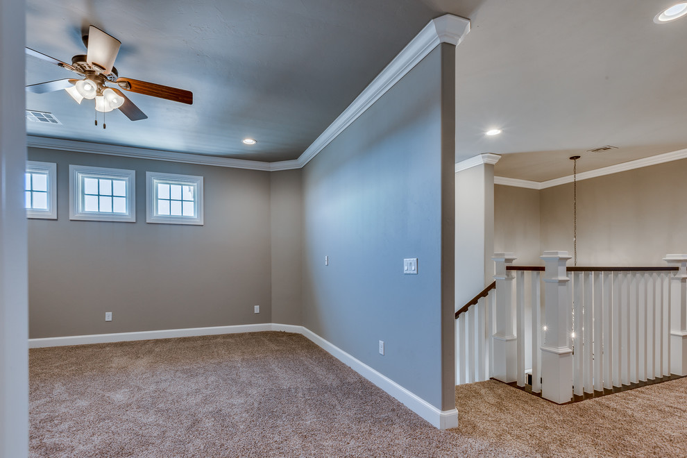 Example of a family room design in Oklahoma City