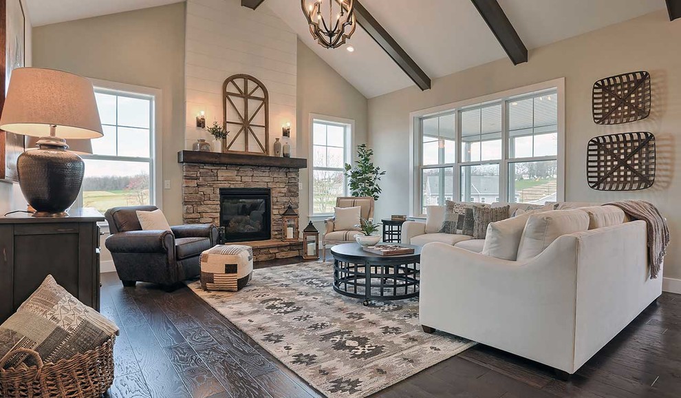 The Northfield at The Crossings at Sweetbriar Rustic Family Room