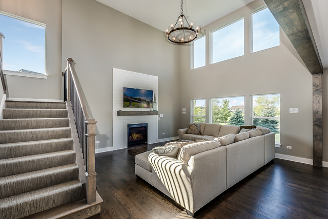 The Parker Model Home Fieldstone At Grande Park Plainfield Il Country Games Room Chicago By Djk Custom Homes Houzz Ie