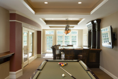 Inspiration for a traditional games room in Boston.