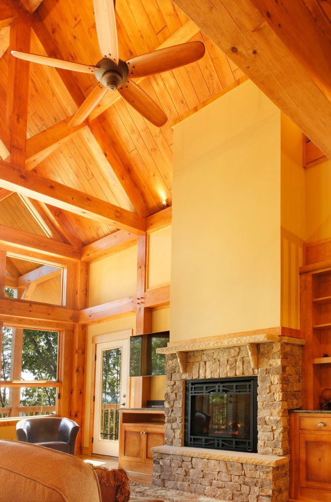 Inspiration for a craftsman family room remodel in Raleigh