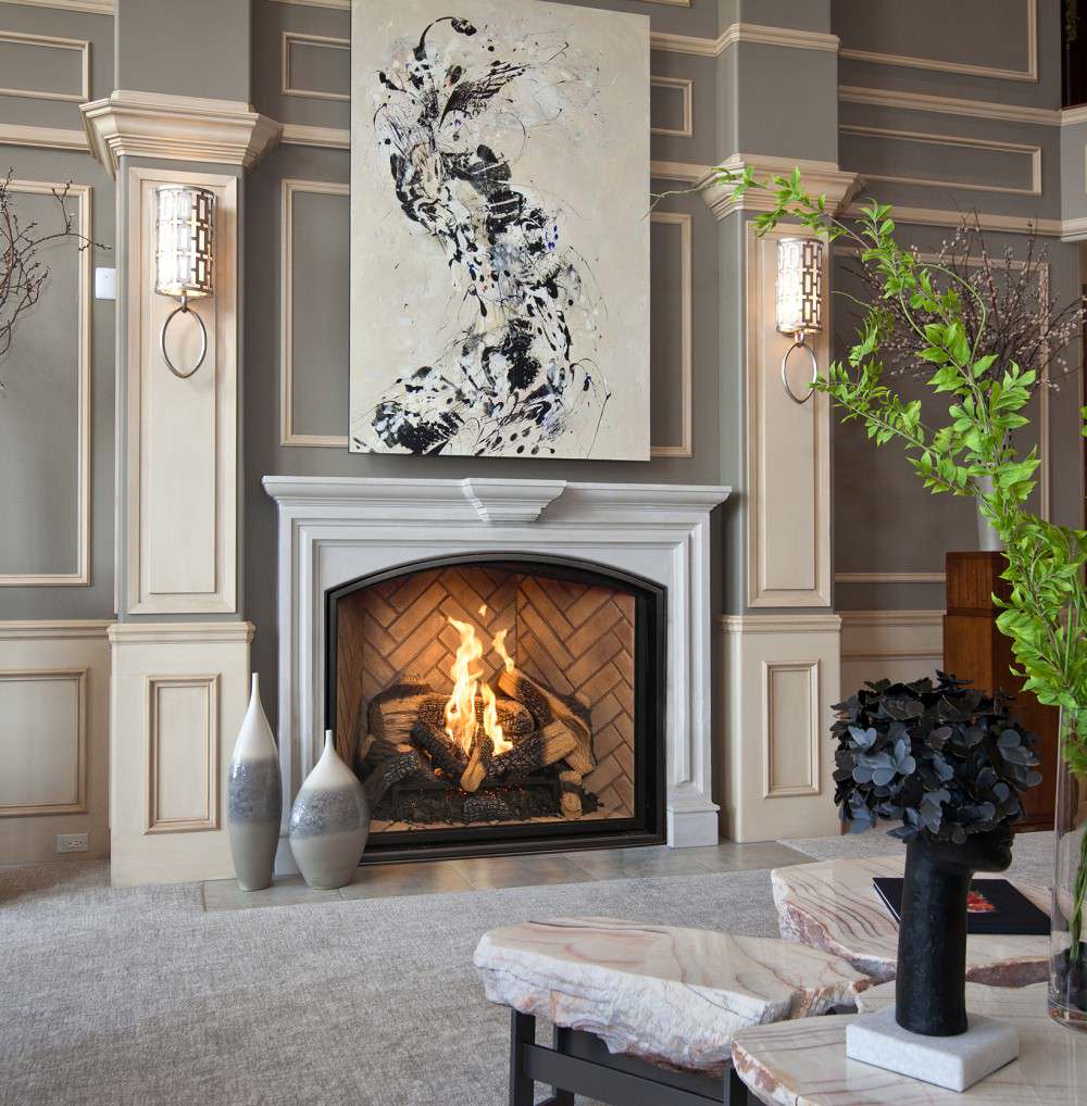 Town Country Fireplaces Shabby Chic Style Family Room Calgary By Diamond Fireplace Stone Houzz