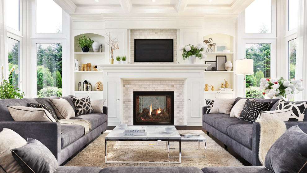 Inspiration for a timeless family room remodel in St Louis