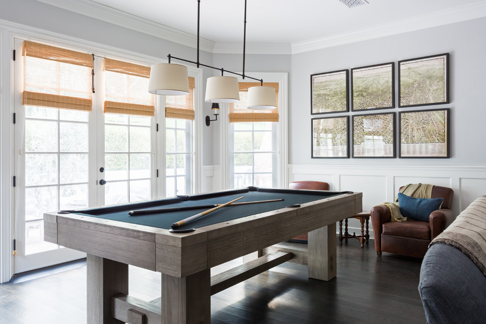 Traditional Living Room with Billiards Room - Traditional - Family Room ...