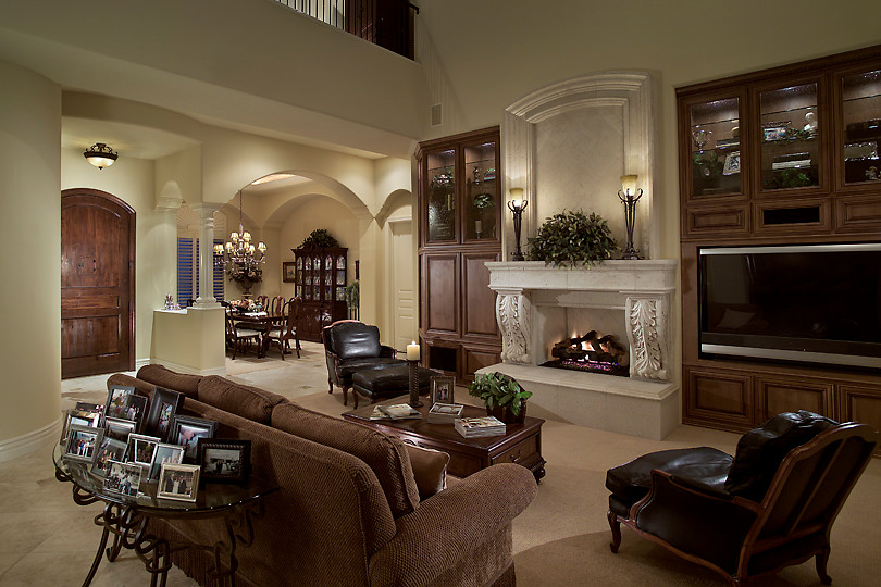 Example of a classic family room design in Phoenix