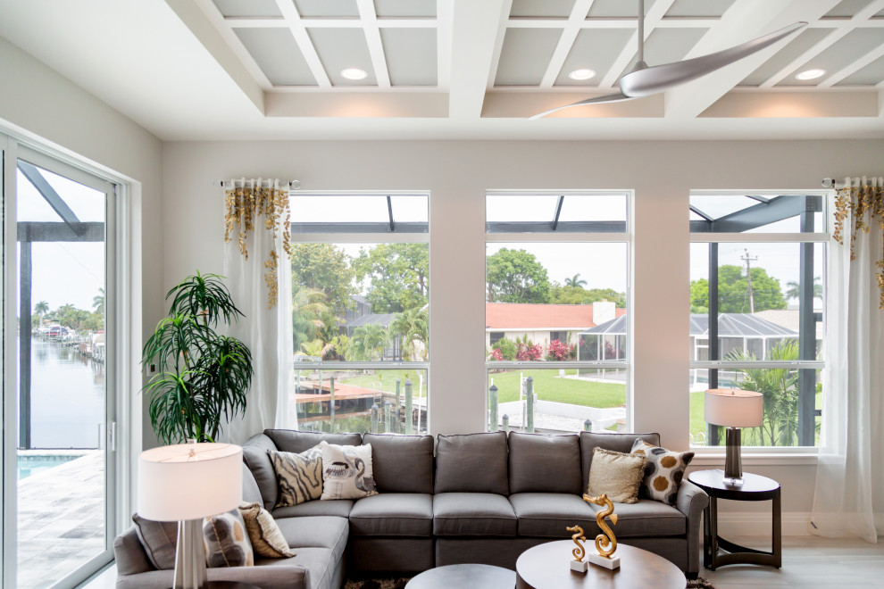 Tundra Homes Model in Cape Coral, FL Transitional Family Room