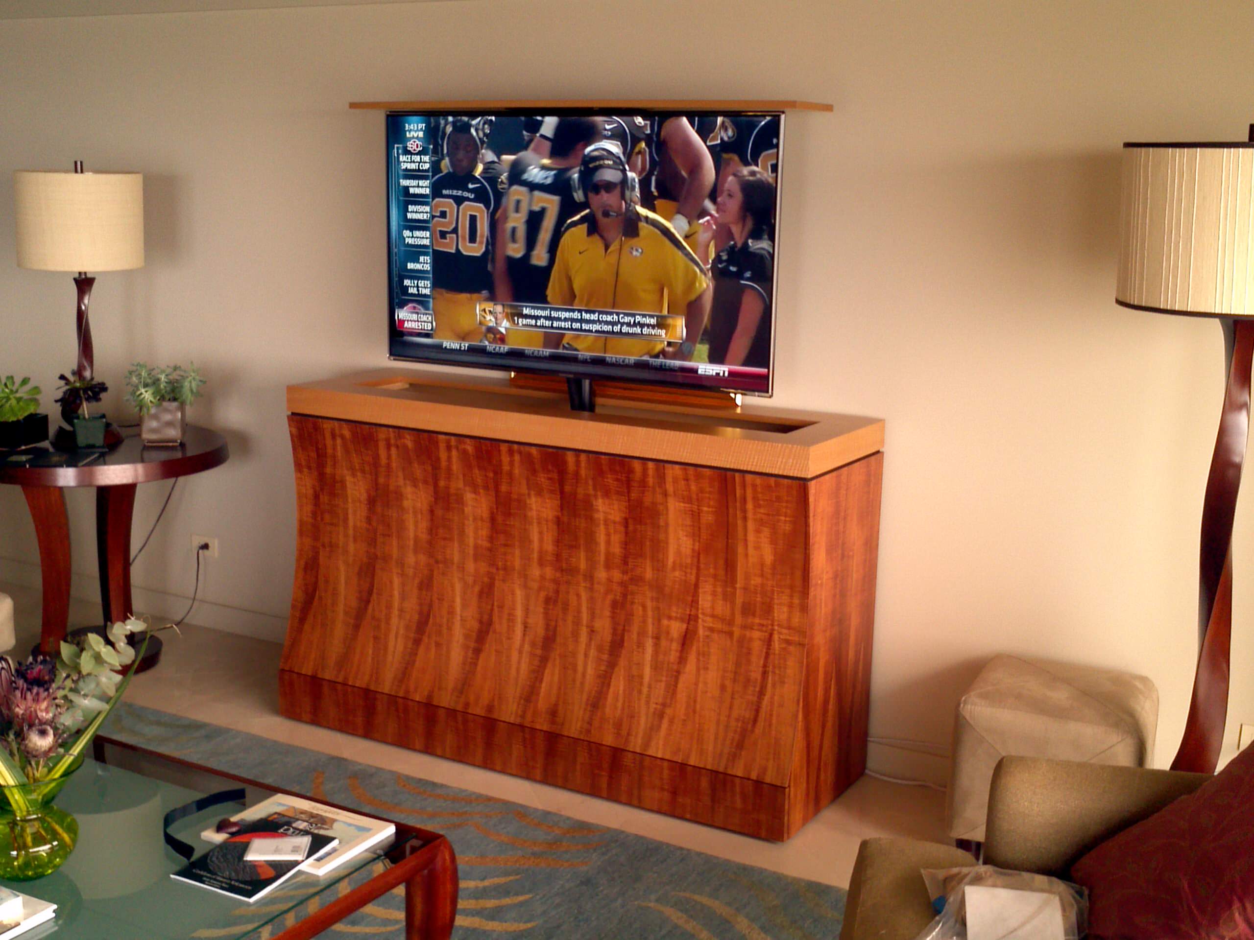 TV Lift Cabinet Furniture by Cabinet Tronix. Florida TV Lift Cabinet -  Modern - Family Room - Miami - by TV Lift Cabinet by Cabinet Tronix | Houzz