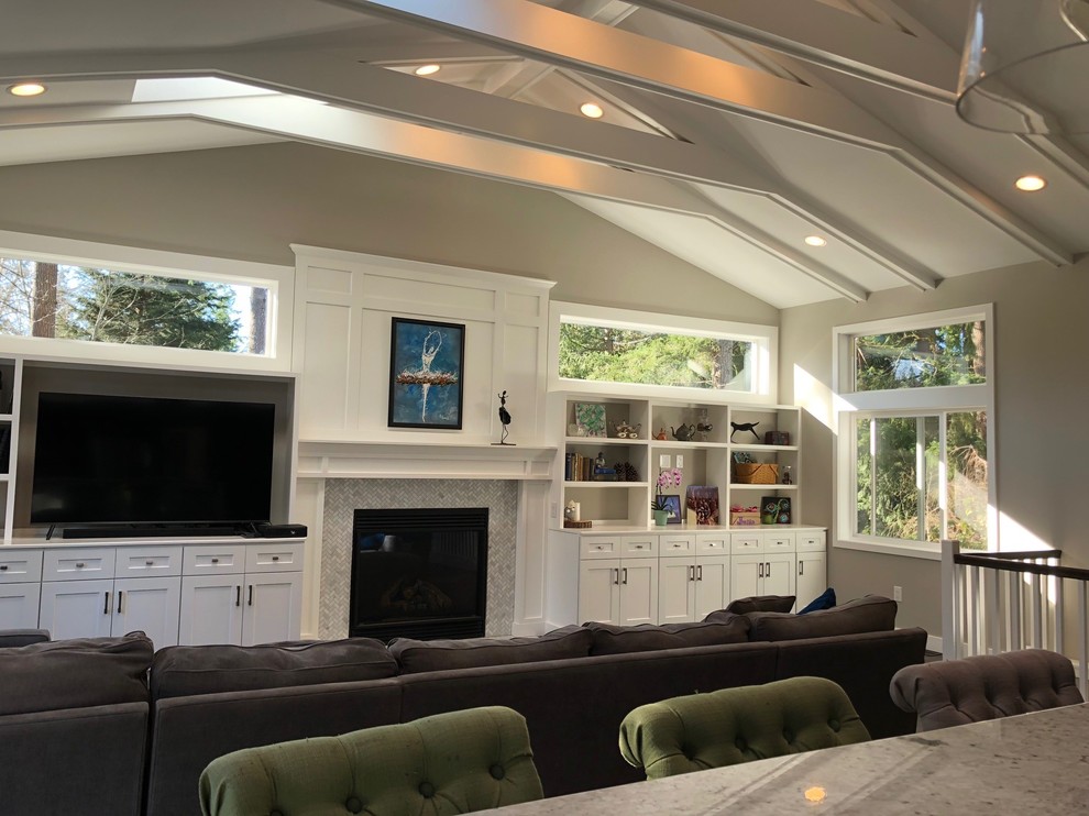 Two Story great room & guest room addition - Transitional - Family Room ...