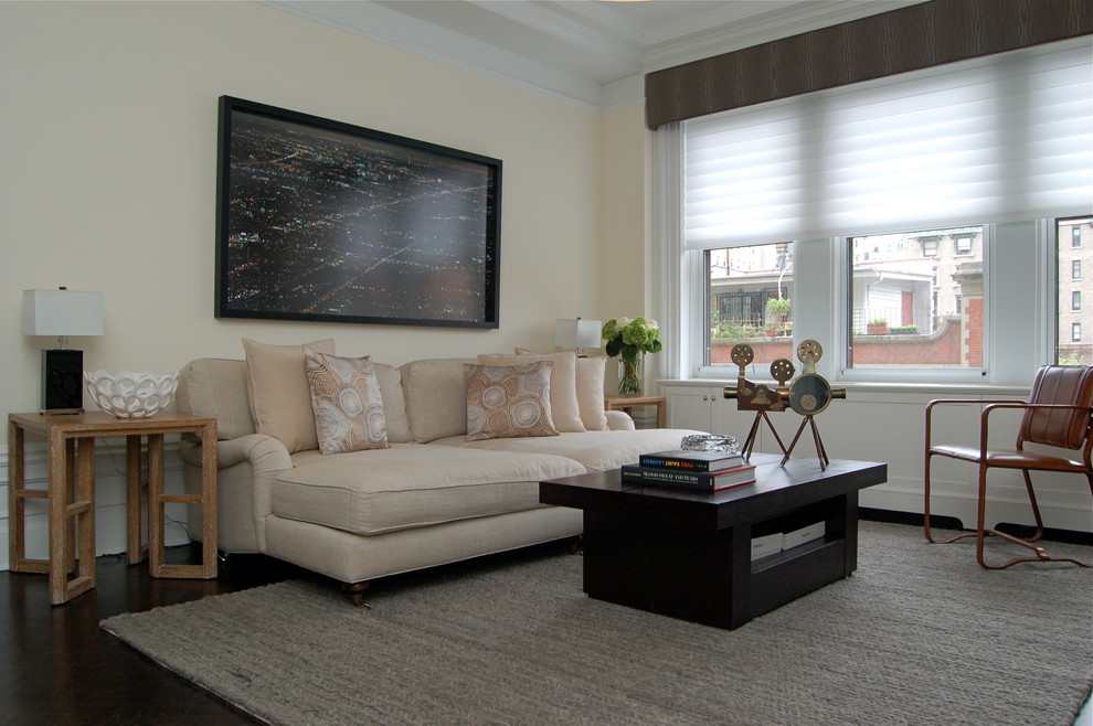 Example of a trendy family room design in New York