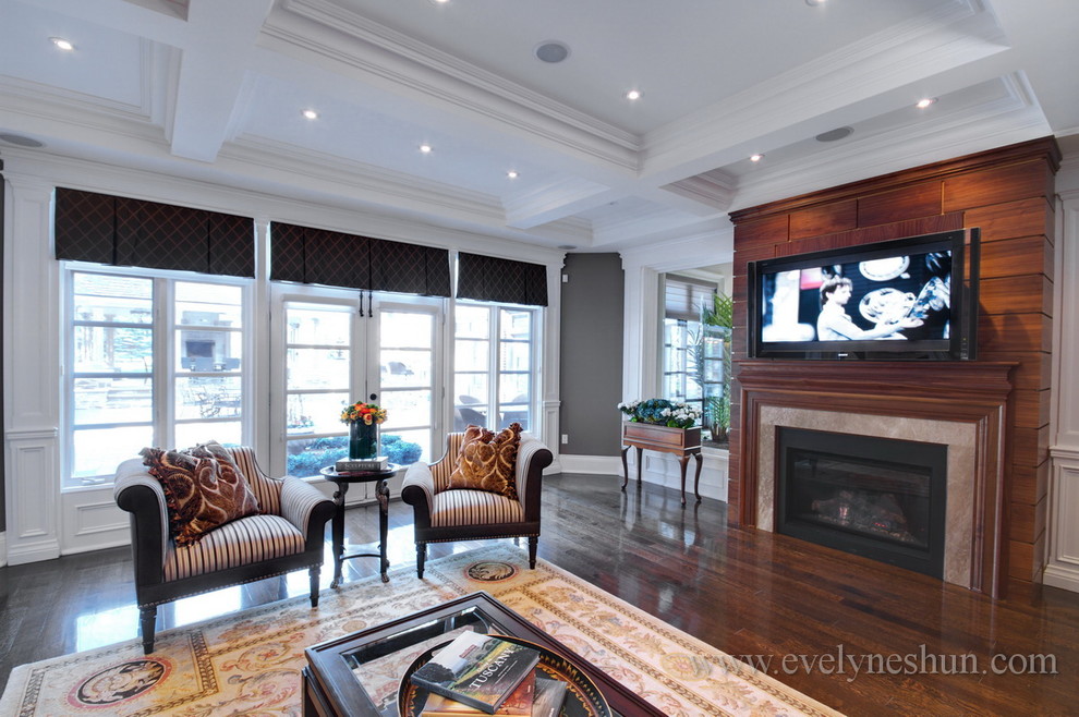 Inspiration for a timeless family room remodel in Toronto