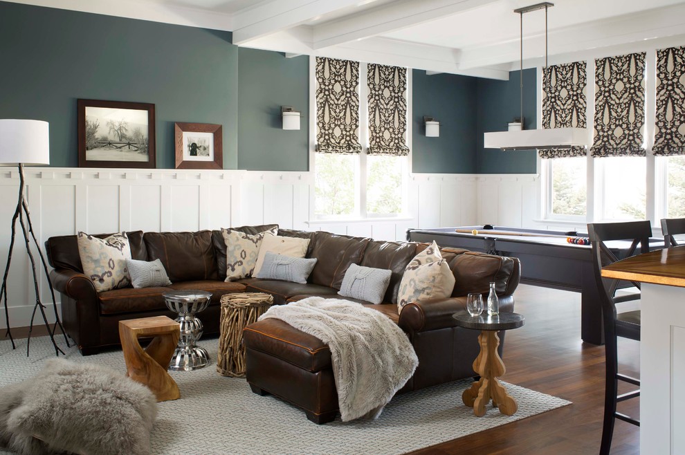 Inspiration for a contemporary family room remodel in Denver