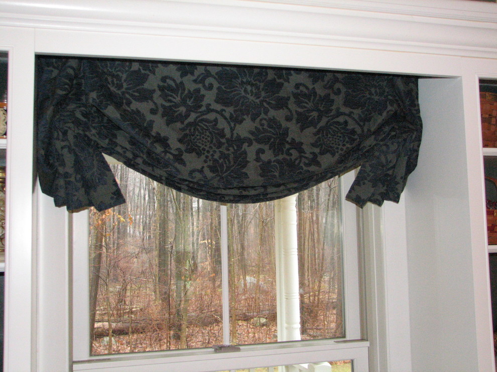 Valances Top Treatments Traditional Family Room Bridgeport by