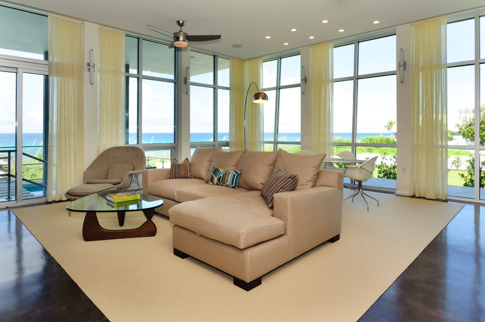 Offenes Modernes Wohnzimmer in Miami