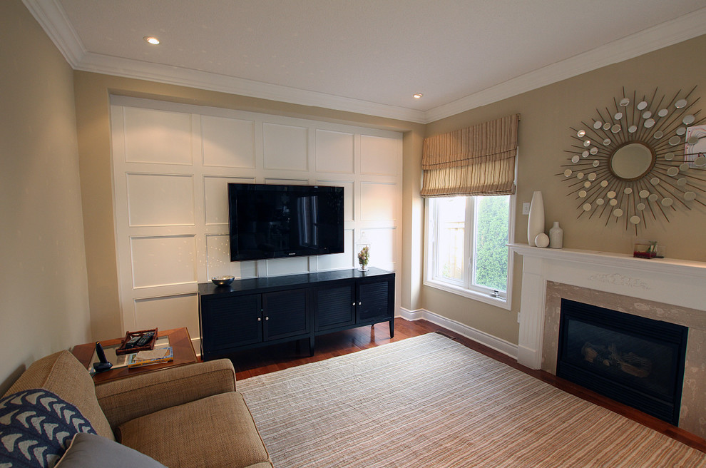 Immagine di un soggiorno moderno con tappeto