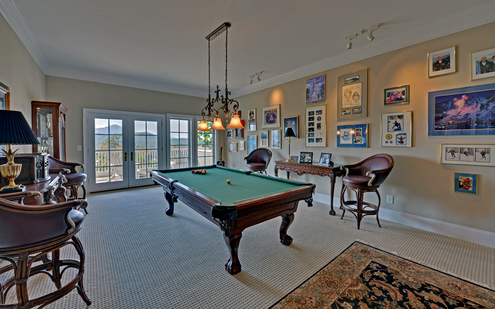 Example of a classic family room design in Atlanta
