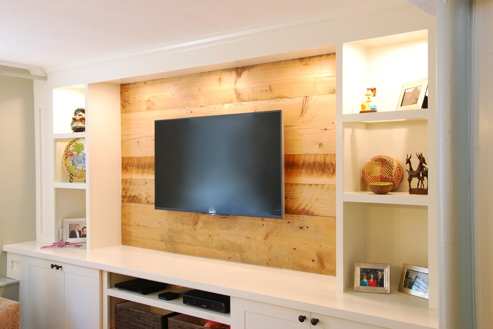 Wayland custom built ins Traditional Family Room Boston by