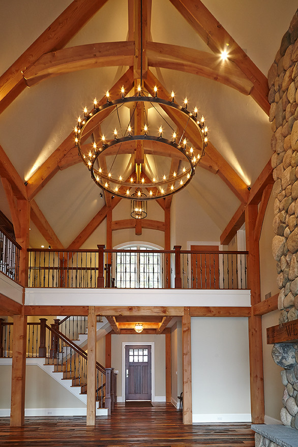 Inspiration for a craftsman family room remodel in Grand Rapids