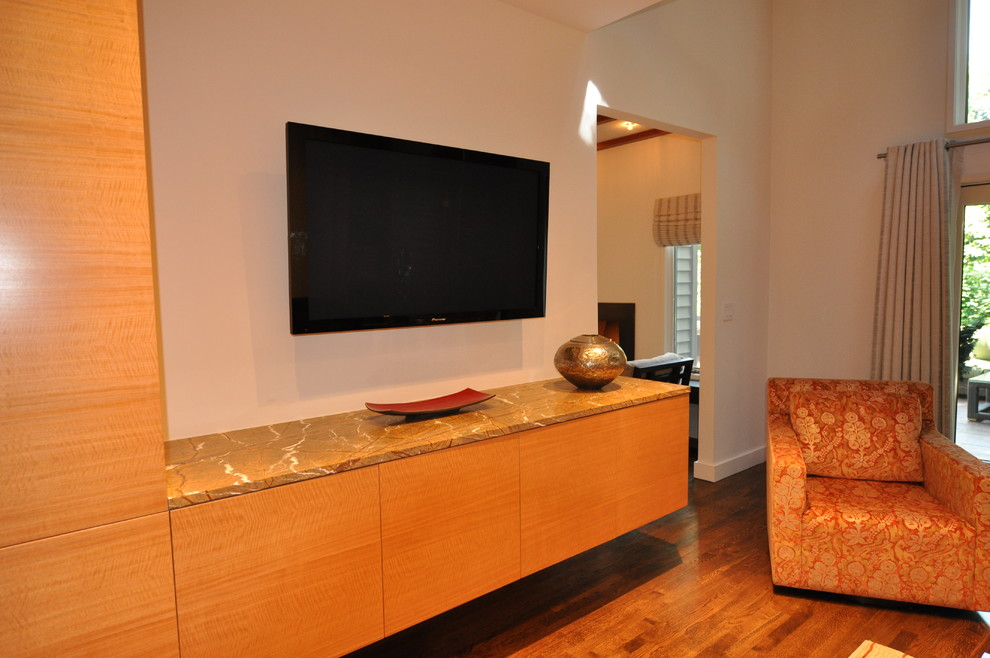 White Plains detached Town House Asian Family Room New York by Cathy Schlecter Design