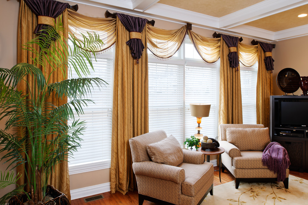Window Treatments Traditional Family Room New York by Valerie