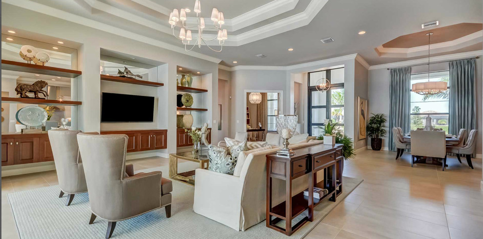 Windsor Model @ Twin Eagle, Naples, FL. - Family Room - Miami - by