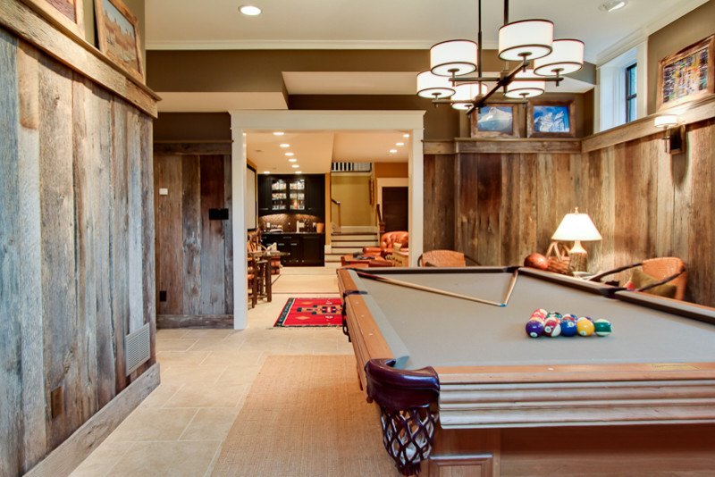 Game room - traditional game room idea in Louisville