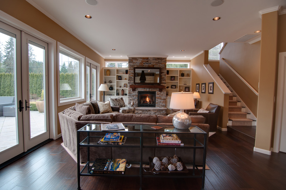 Family room - traditional family room idea in Seattle
