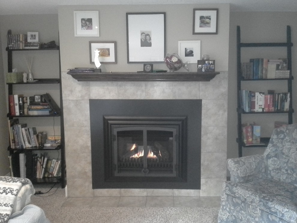 ZC fireplace with gas insert Traditional Family Room Minneapolis