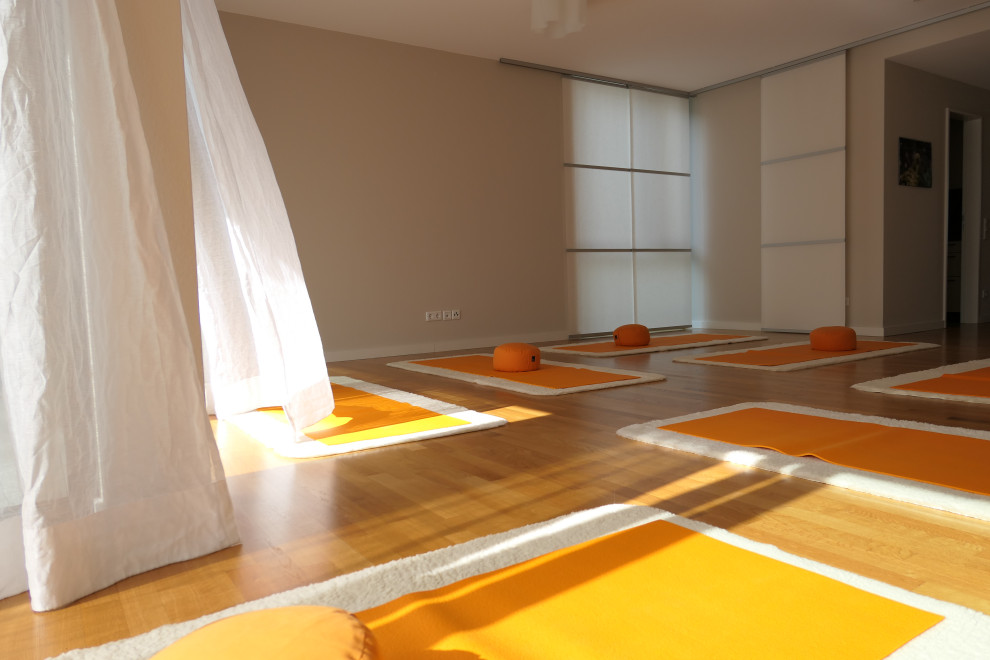 Design ideas for a modern home gym in Frankfurt.