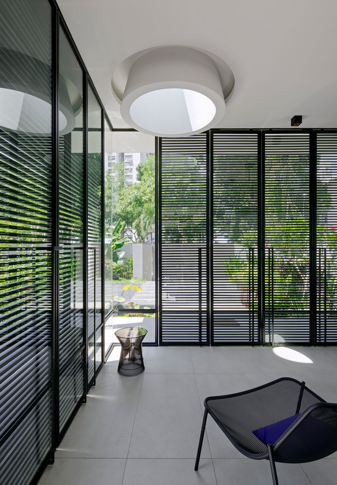 Design ideas for a contemporary entrance in Singapore.
