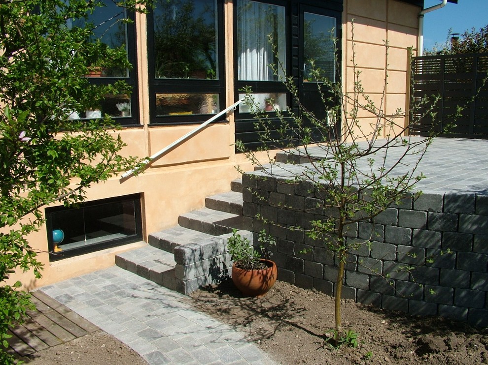 Exemple d'une terrasse scandinave.