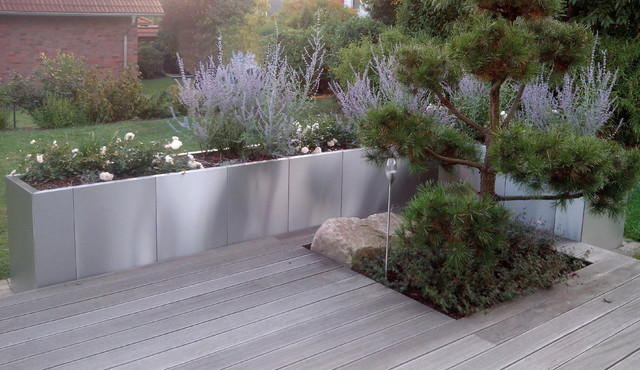Edelstahl Hochbeet L-Form - Modern - Garten - Sonstige - von Mecondo -  Metalldesign für Gärten und Landschaften | Houzz