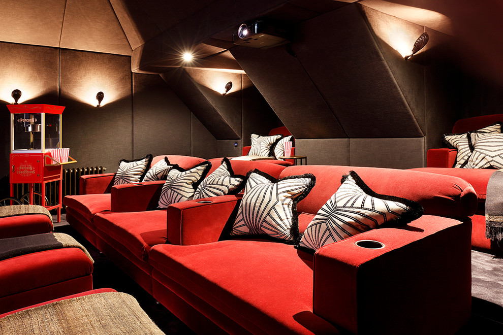 A mock tudor style house in Radlett Traditional Home Theater