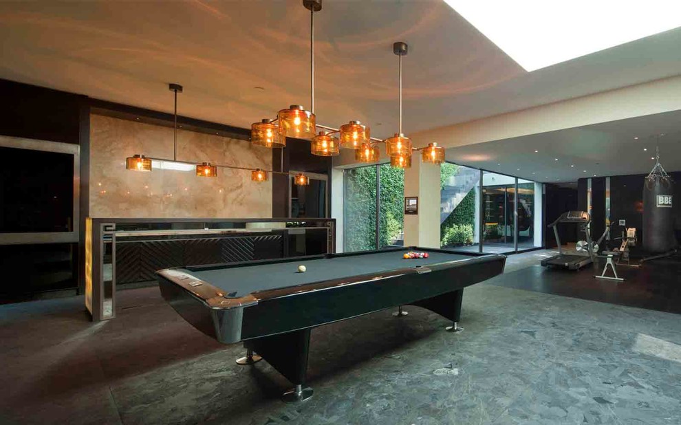 This is an example of a contemporary games room in London.